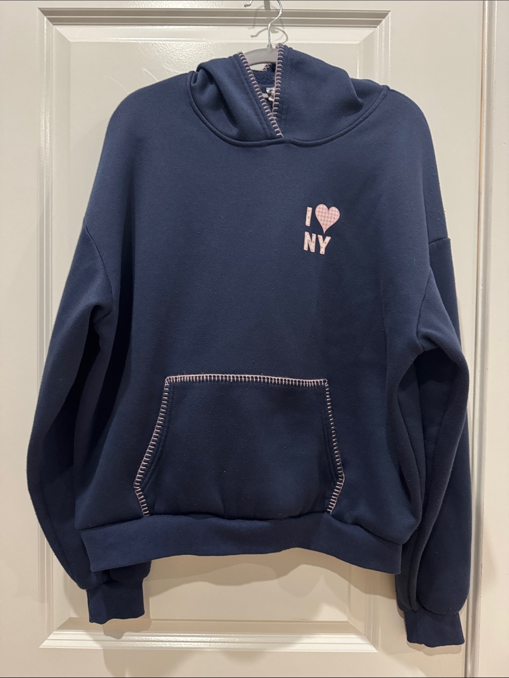 Navy Blue Teddy Hoodie